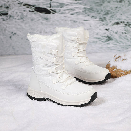 Damen Winterstiefel mit isoliertem Futter und rutschfester Sohle R&B
