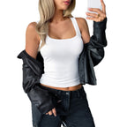 Damen Elegantes Top mit quadratischem Ausschnitt und figurfreundlichem Schnitt R&B