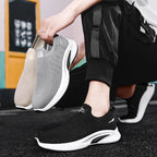 Damen Bequeme Slip-On Sneakers mit atmungsaktivem Strickobermaterial R&B
