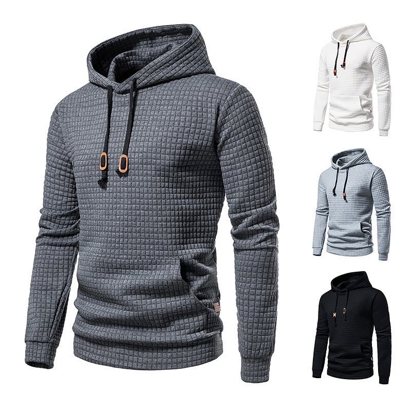 Herren modischer Kapuzenpullover mit strukturierter Oberfläche R&B