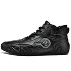 Herren Hochwertige Leder-Sneaker mit rutschfester Sohle und gepolstertem Knöchel R&B