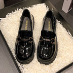Damen Klassische Loafer mit modischer Schnallenverzierung R&B