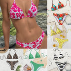 Damen Triangel-Bikini mit verstellbarem Halter und modischem Punktedesign R&B