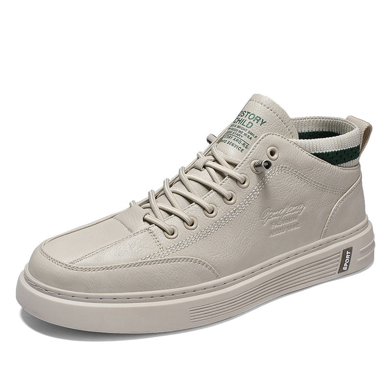 Damen Hohe Sneakers aus langlebigem Kunstleder mit elastischem Kragen R&B