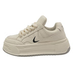 Damen modische Sneaker mit hohem Plateau und atmungsaktiver Obermaterial von