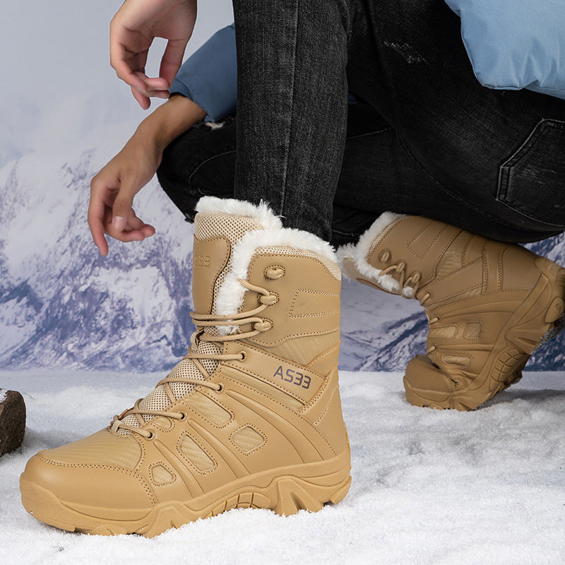 Herren Winterstiefel mit isolierender Innensohle und rutschfester Sohle R&B
