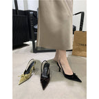 Damen Slingback Pumps mit zierlichem Schleifendetail R&B
