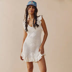 Damen Verspieltes Häkelkleid mit Rüschen R&B