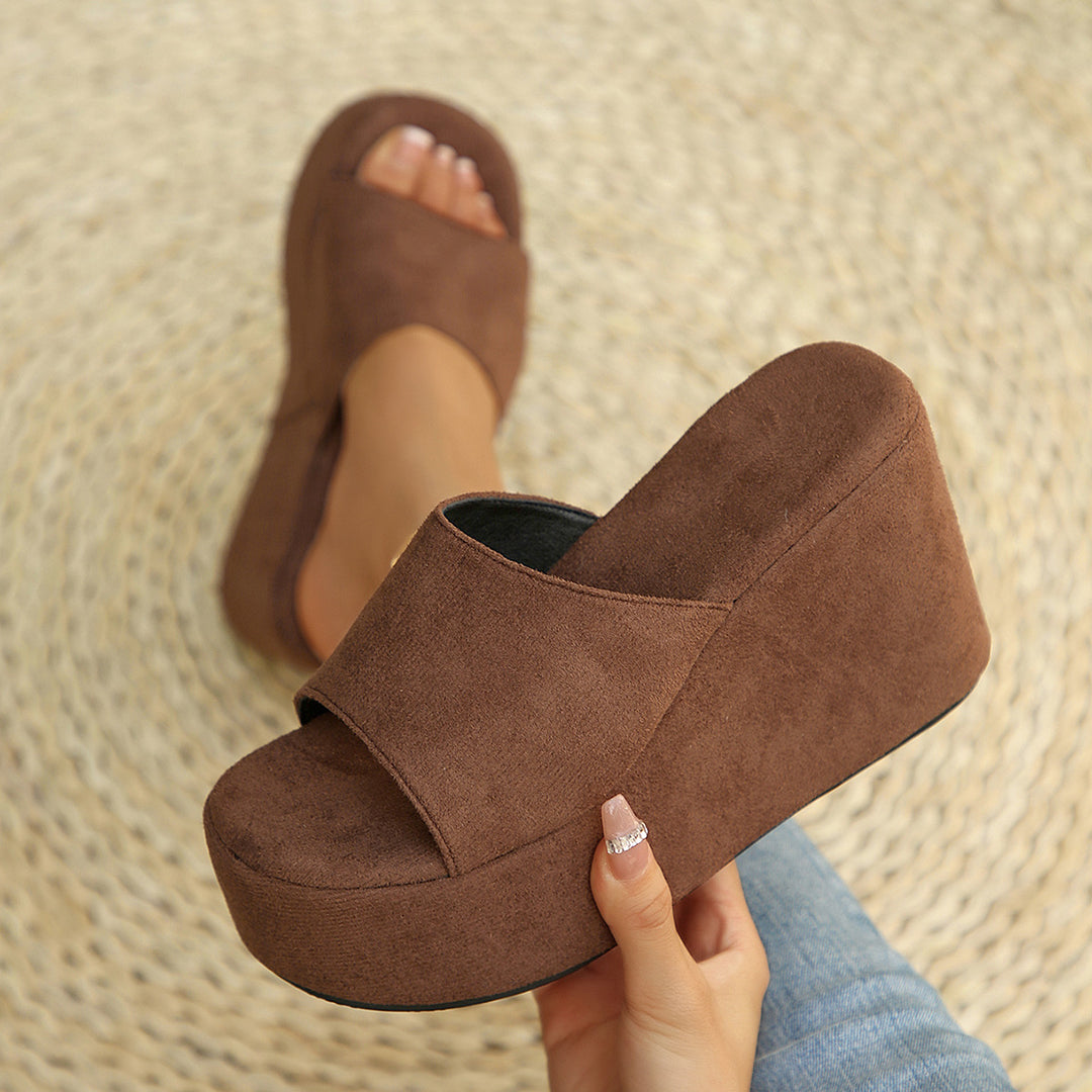 Damen Wedge-Pantoletten mit modischem Design und rutschfester Sohle R&B