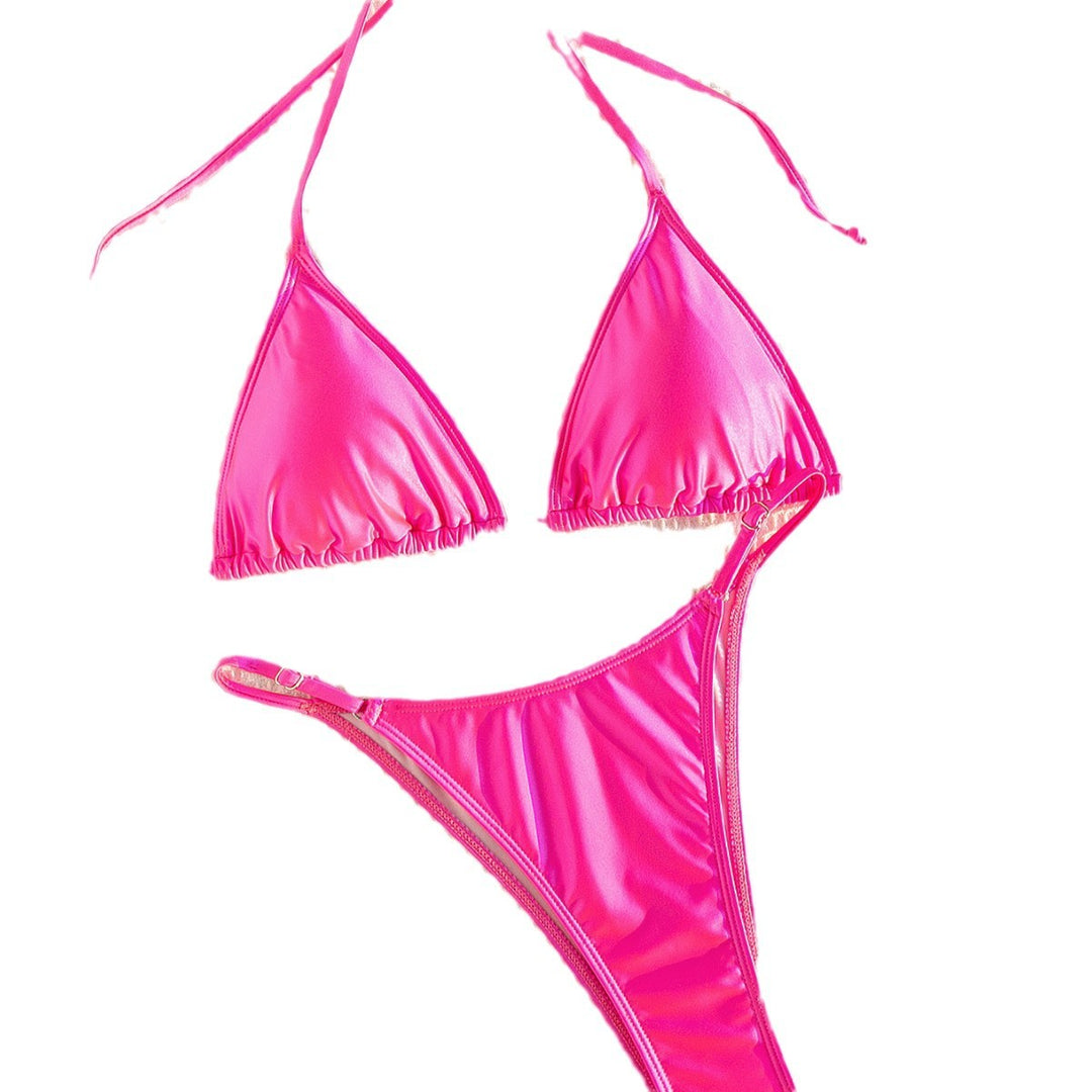 Damen Bikiniset mit verstellbaren Trägern und glänzendem Finish R&B