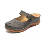 Damen Komfortable Clogs mit luftigen Lochmustern und verstellbarem Riemen R&B