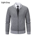 Herren modische Strickjacke mit modernem Zopfmuster und Reißverschluss