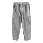 Herren lässige Cargo-Hose mit seitlichen Taschen und elastischem Bund R&B