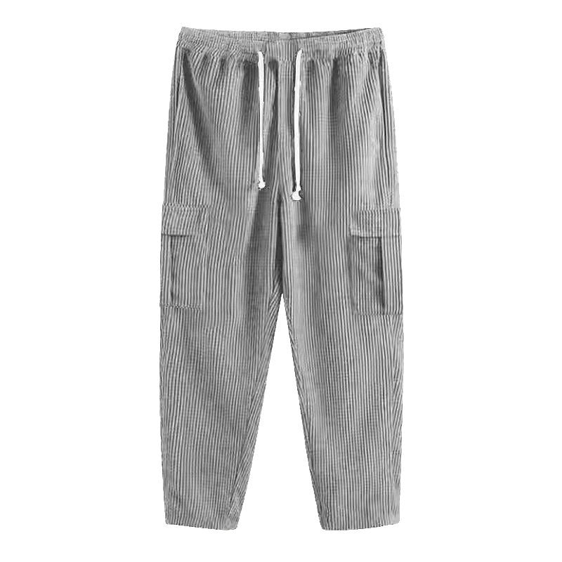 Herren lässige Cargo-Hose mit seitlichen Taschen und elastischem Bund R&B