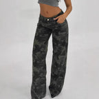 Damen Relaxed Fit Cargohose mit modischem Camouflage-Muster R&B