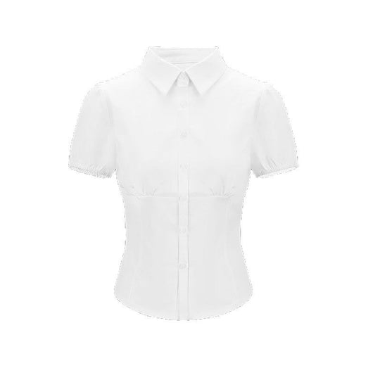 Damen Bluse mit Puffärmeln und taillierter Passform R&B