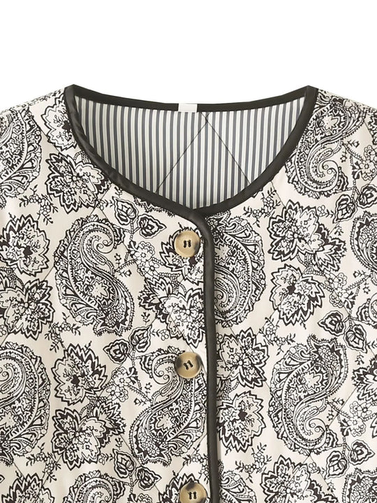 Damen modische Quiltjacke mit einzigartigem Paisleymuster R&B