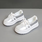 Damen modische Plateauschuhe mit metallic Details und rutschfester Sohle R&B