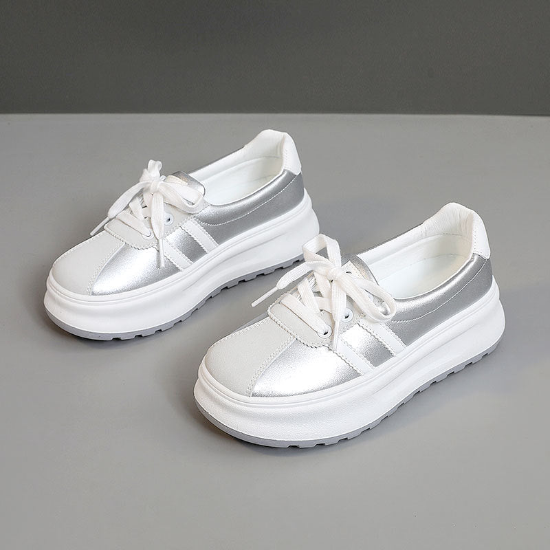 Damen modische Plateauschuhe mit metallic Details und rutschfester Sohle R&B