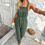 Damen Lässiger Jumpsuit mit Sternenmotiv und verstellbaren Trägern R&B