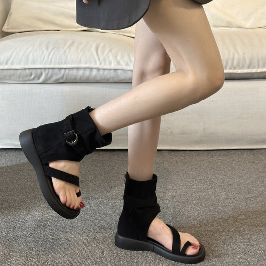 Damen modische Sandalen mit verstellbaren Riemen und strapazierfähiger Sohle R&B