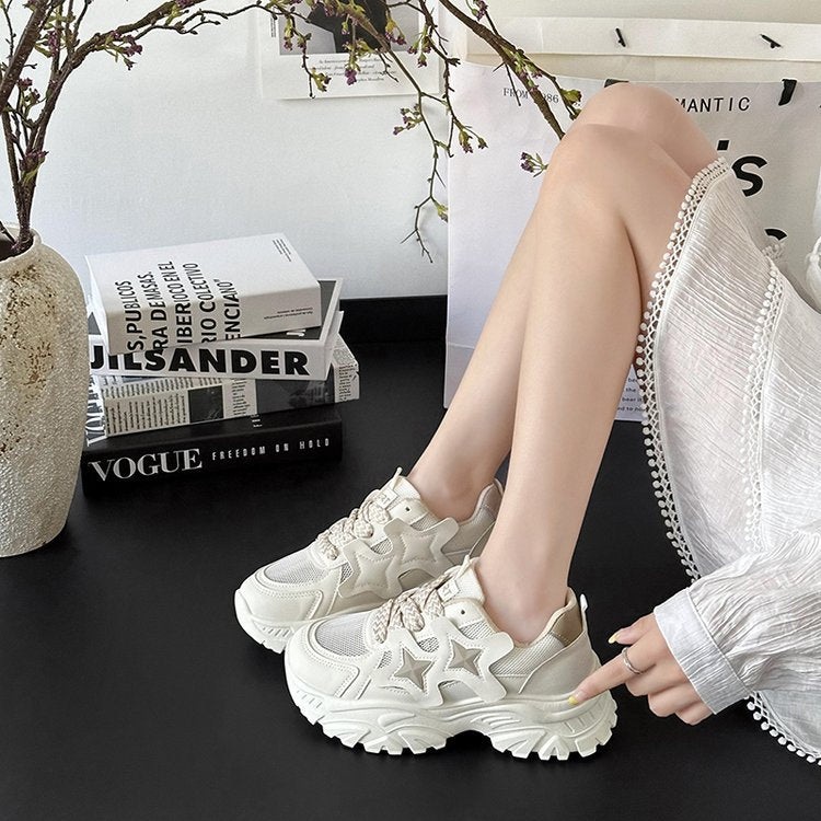 Damen Chunky Sneakers mit modischen Sternen-Applikationen R&B