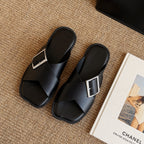 Damen Komfortable Sandalen mit verstellbarem Riemen und eleganter Schnalle