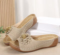 Damen Sandalen im eleganten Stil mit Blumendesign R&B