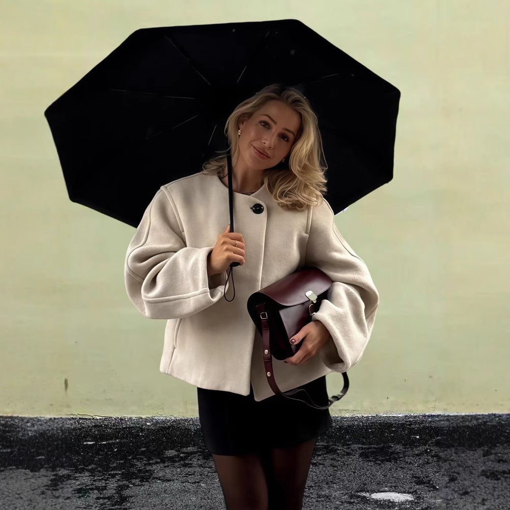 Damen Schulterjacke mit voluminösen Ärmeln und schickem Schnitt R&B
