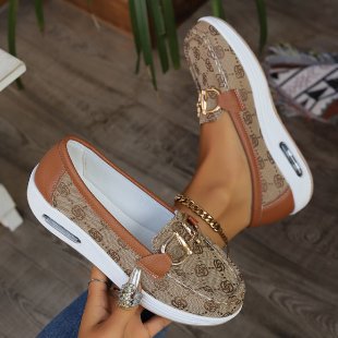 Damen Komfortable Loafers mit dekorativer Schnallenapplikation R&B