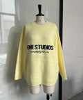 Damen Oversized Pullover mit kreativem Schriftzug R&B