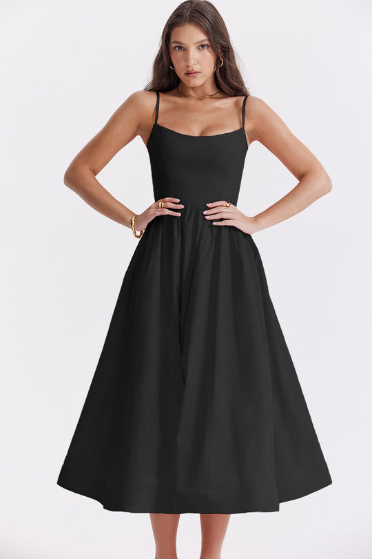 Damen Maxikleid mit floralem Print und verstellbaren Spaghettiträgern R&B