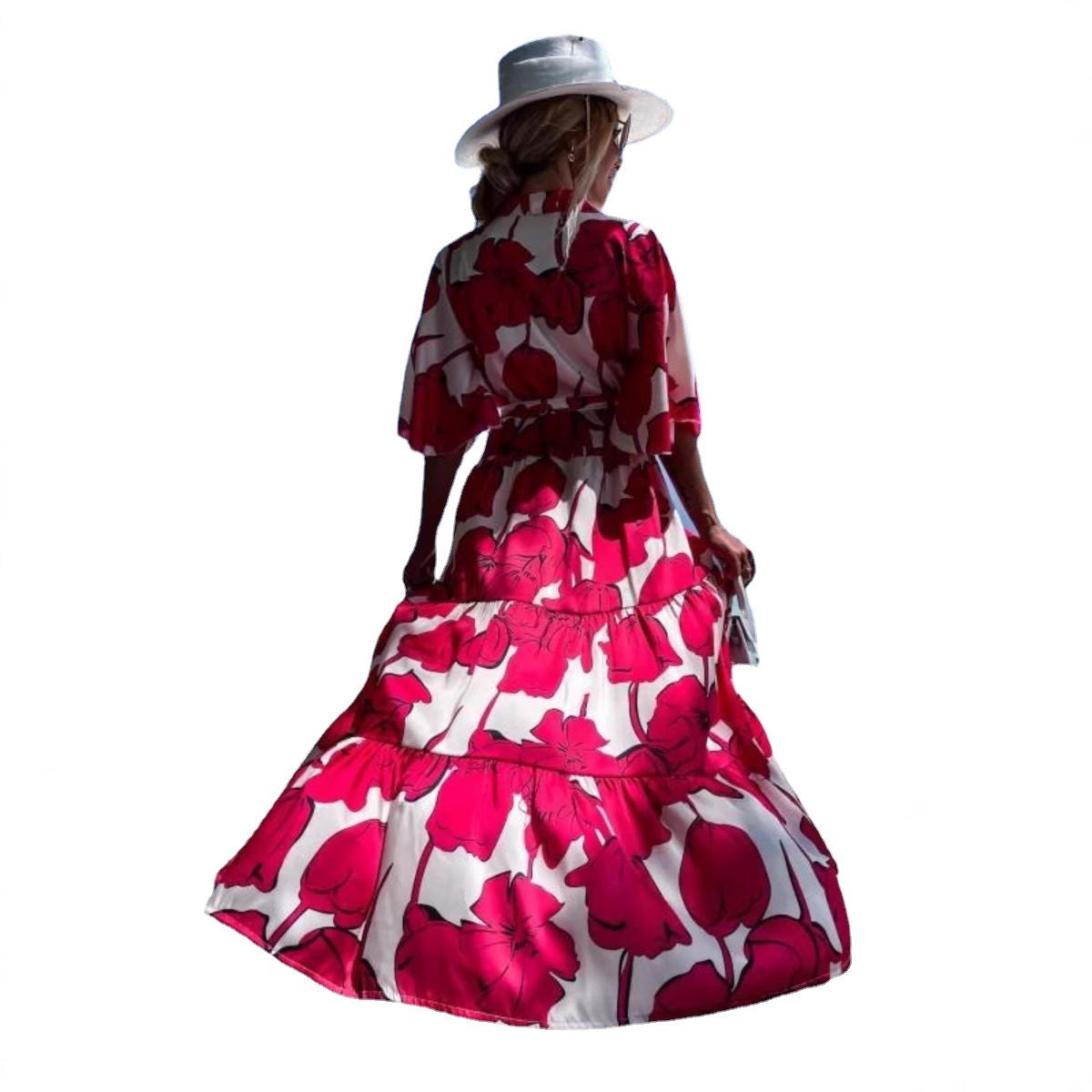 Damen eleganter Kimono mit floralem Design R&B