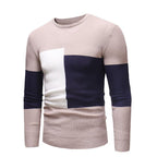 Herren Designer Pullover mit modernem Blockmuster R&B