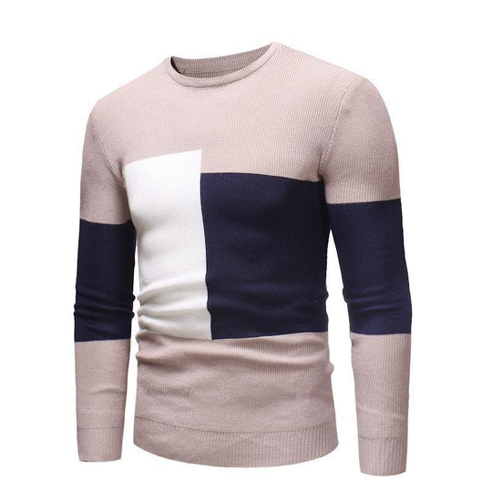 Herren Designer Pullover mit modernem Blockmuster R&B