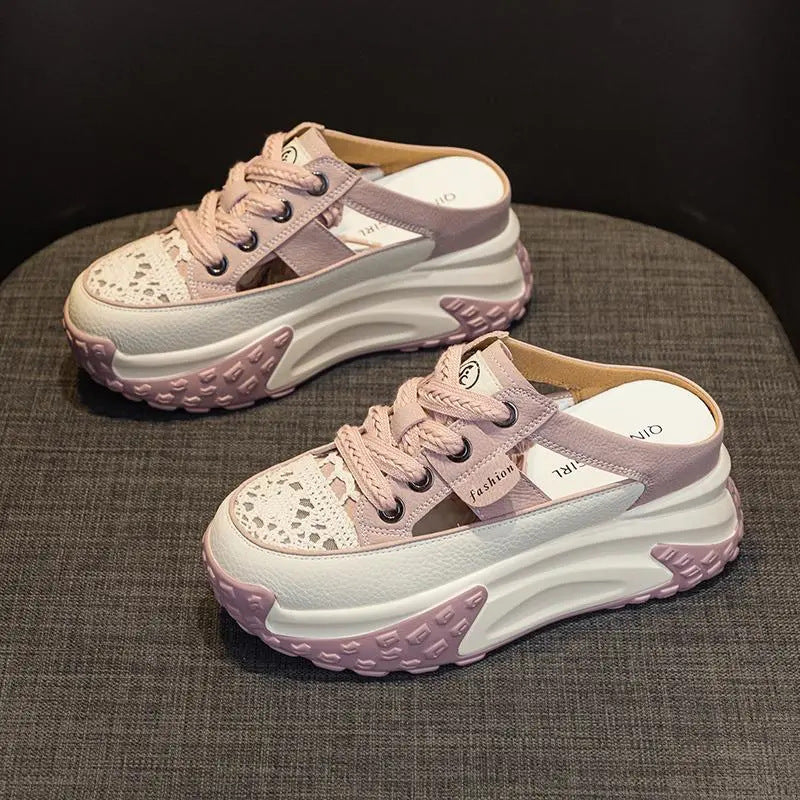 Damen Sportliche Sneaker mit offenen Fersen und rutschfester Sohle R&B