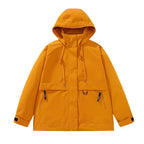 Herren funktionale Freizeitjacke mit verstellbarem Kapuzenkragen und großen Taschen R&B