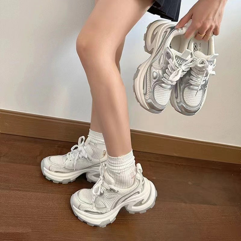 Damen modische Sneakers mit atmungsaktivem Mesh und gepolsterter Laufsohle R&B