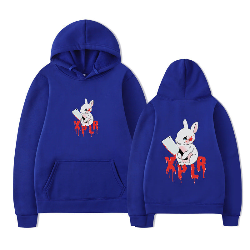 Damen Kapuzensweater mit auffälligem Cartoon-Motiv und bequemer Passform R&B