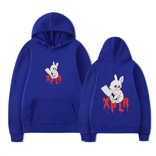 Damen Kapuzensweater mit auffälligem Cartoon-Motiv und bequemer Passform R&B