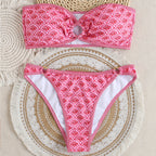 Damen Bandeau Badeanzug Set R&B