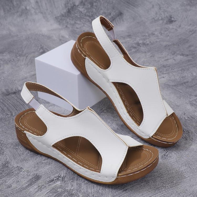 Damen Komfortable Zehentrenner-Sandalen mit elastischem Riemendesign R&B
