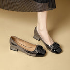 Damen Plateau-Pumps mit dekorativem Schnallen-Design