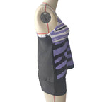 Damen Tankini-Oberteil mit gestreiftem Muster und bequemen Shorts R&B