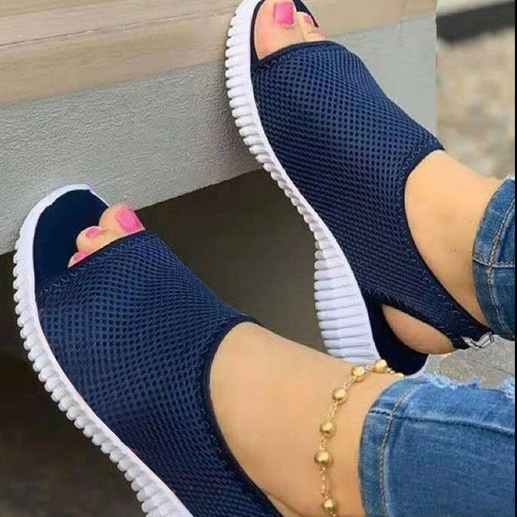 Damen atmungsaktive Freizeitsandalen mit rutschfester Sohle und elastischem Obermaterial R&B