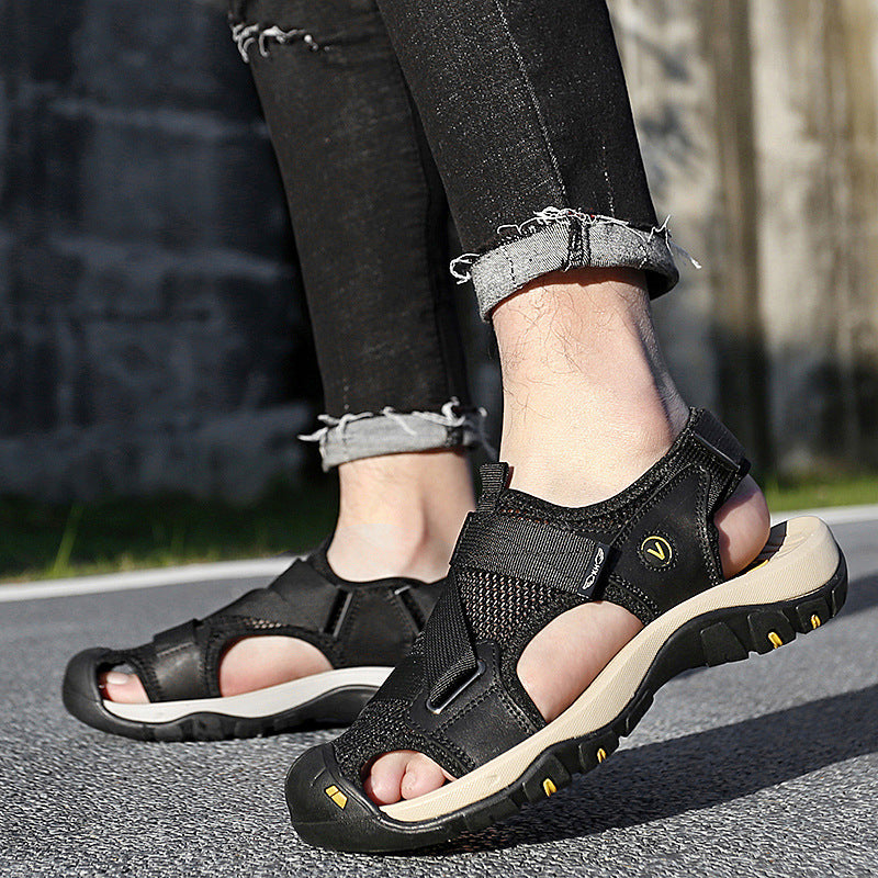 Herren Outdoor Sandalen mit rutschfester Sohle und verstellbarem Riemensystem R&B