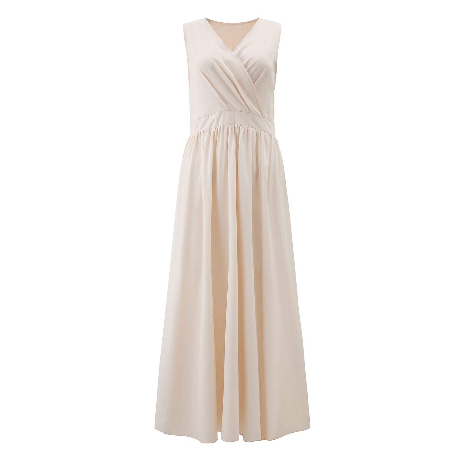 Damen Elegantes Maxikleid mit raffiniertem Wickeldesign und fließendem Stoff R&B