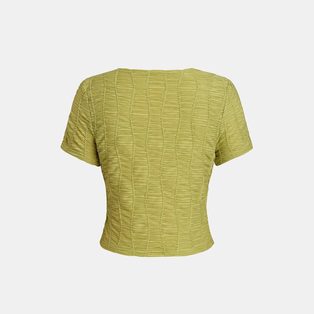 Damen lässige Bluse mit Raffung R&B