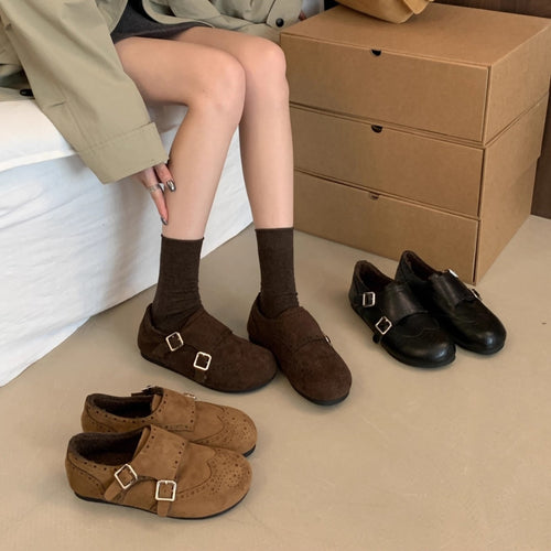 Damen Mokassins mit doppeltem Riemen und softer Innensohle R&B
