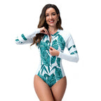 Damen Surfanzug mit langem Arm und floralem Design R&B